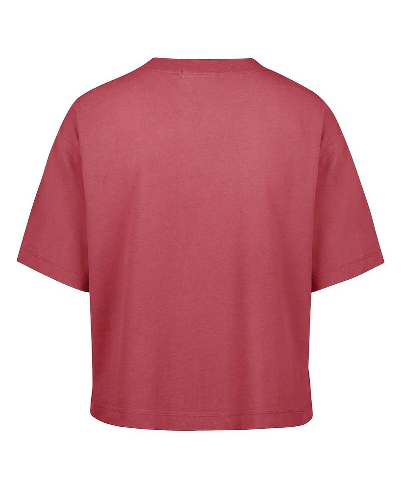'47 Brand Women's Light Red San Francisco 49ers Florentina Montauk Cropped T-Shirt