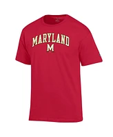 Champion Men's Red Maryland Terrapins Arch Over Logo T-Shirt