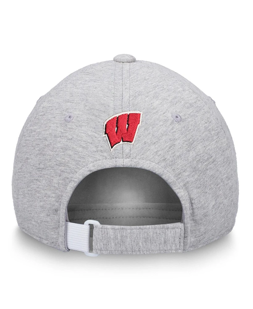 Top of the World Women's Heather Gray Wisconsin Badgers Rhinestone Christy Adjustable Hat