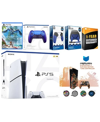 Sony Playstation 5 Slim Disc with Horizon Forbidden West, Extra Controller, Gamer Kit