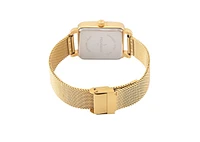 Peugeot Women's 35x30mm 14K Gold Plated Square Dress Watch