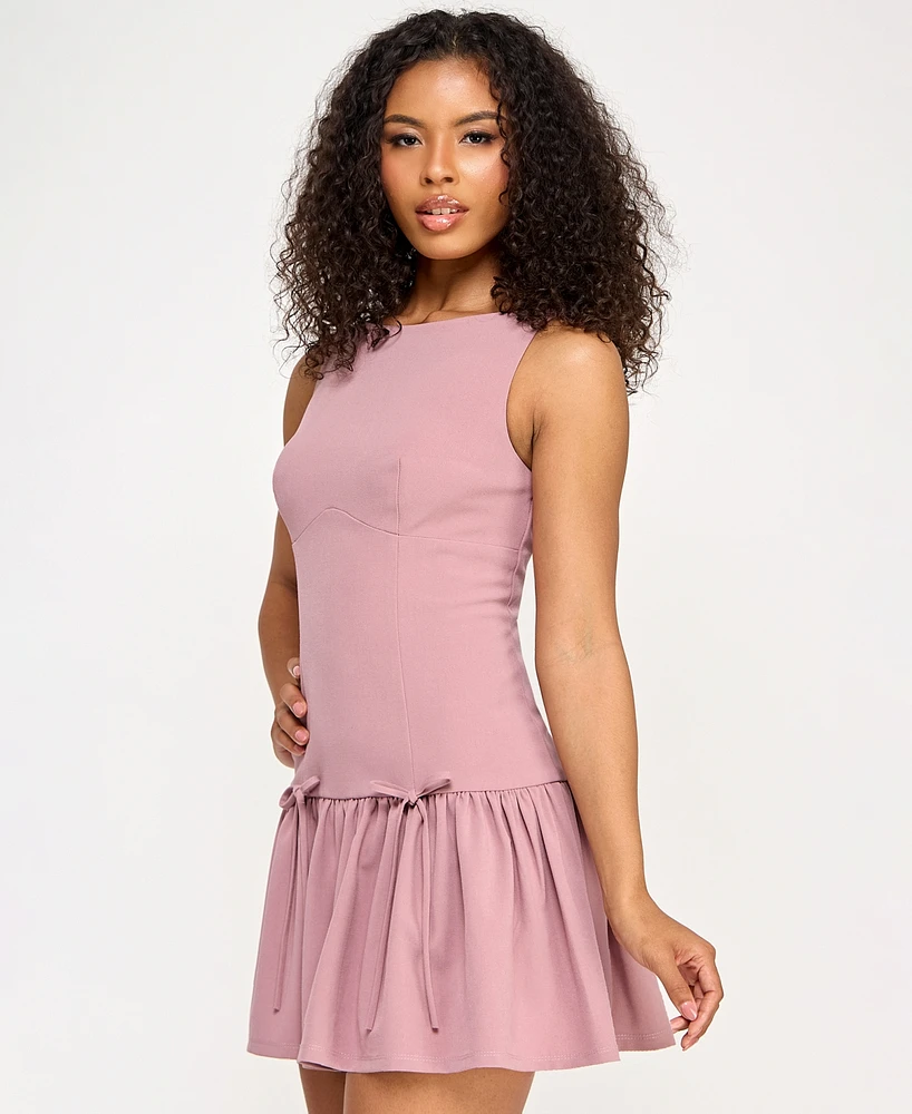 Seni & Cade Juniors' Sleeveless Drop-Waist Fit Flare Dress