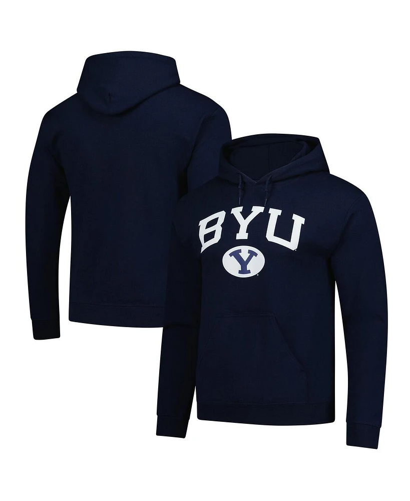 Fanatics Unlabeled Men's Navy Byu Cougars Fleece Pullover Hoodie