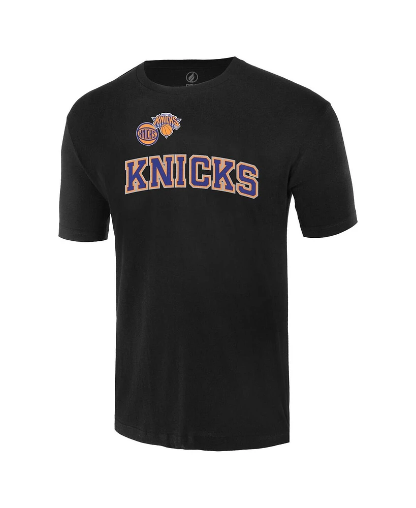 Fisll Men's and Women's Black New York Knicks Oversize Logo T-Shirt