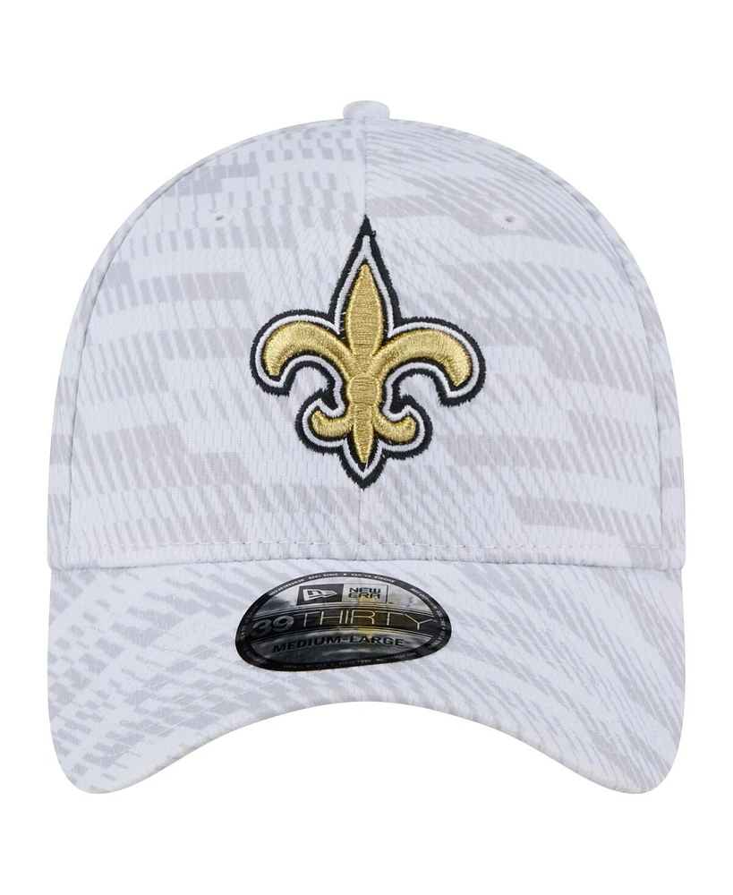 New Era Men's White New Orleans Saints Gameday Graded 39THIRTY Flex Hat