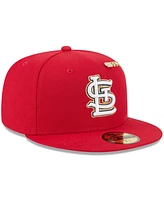 New Era Men's Red St. Louis Cardinals 2025 59FIFTY Day Fitted with Pins Hat