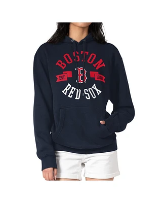 G-iii 4Her by Carl Banks Women's Navy Boston Red Sox Round Team Pullover Hoodie