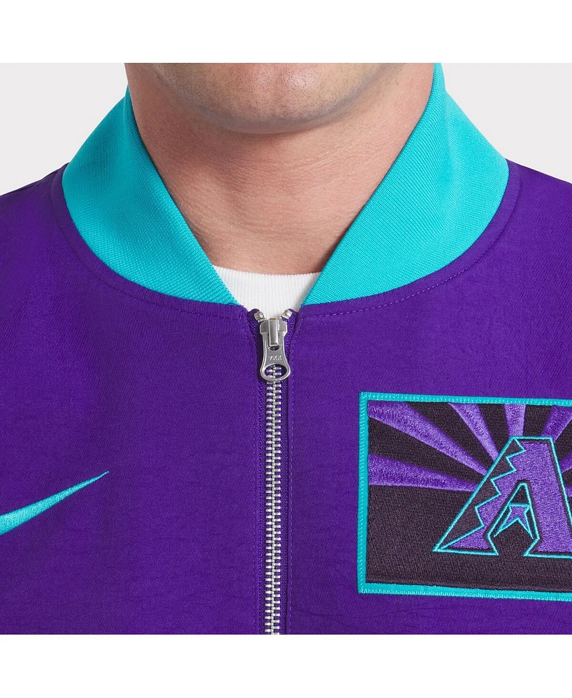 Nike Men's Purple Arizona Diamondbacks 2025 City Connect Authentic Collection Full-Zip Bomber Jacket