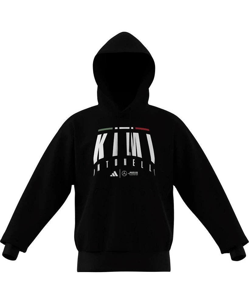 Adidas Men's Kimi Antonelli Black Mercedes-amg Petronas F1 Team Driver Wear Pullover Hoodie