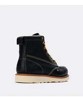Thorogood Men's American Heritage 6" Black Moc Toe Work Boots for Men