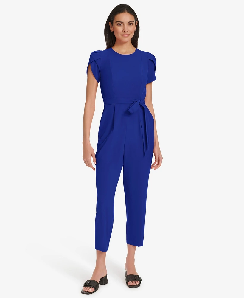 Calvin Klein Women's Short-Sleeve Tapered Jumpsuit