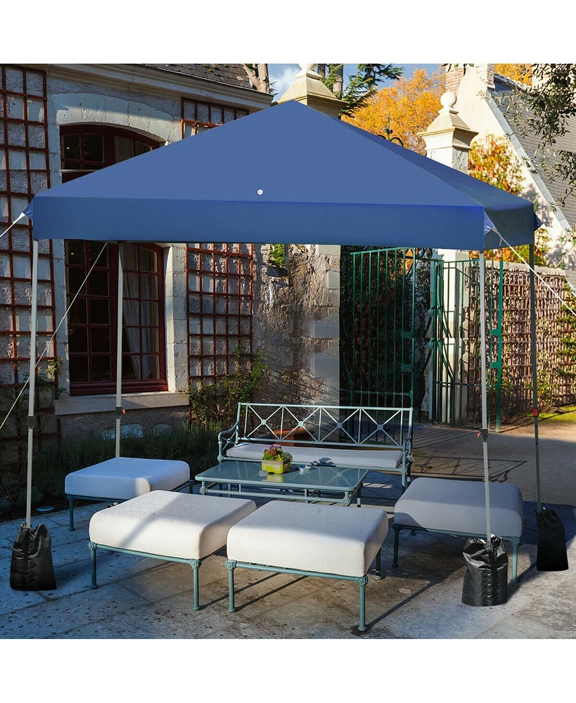 Gymax 8x8 Ft Pop up Canopy Tent Shelter Wheeled Carry Bag 4 Canopy Sand Bag