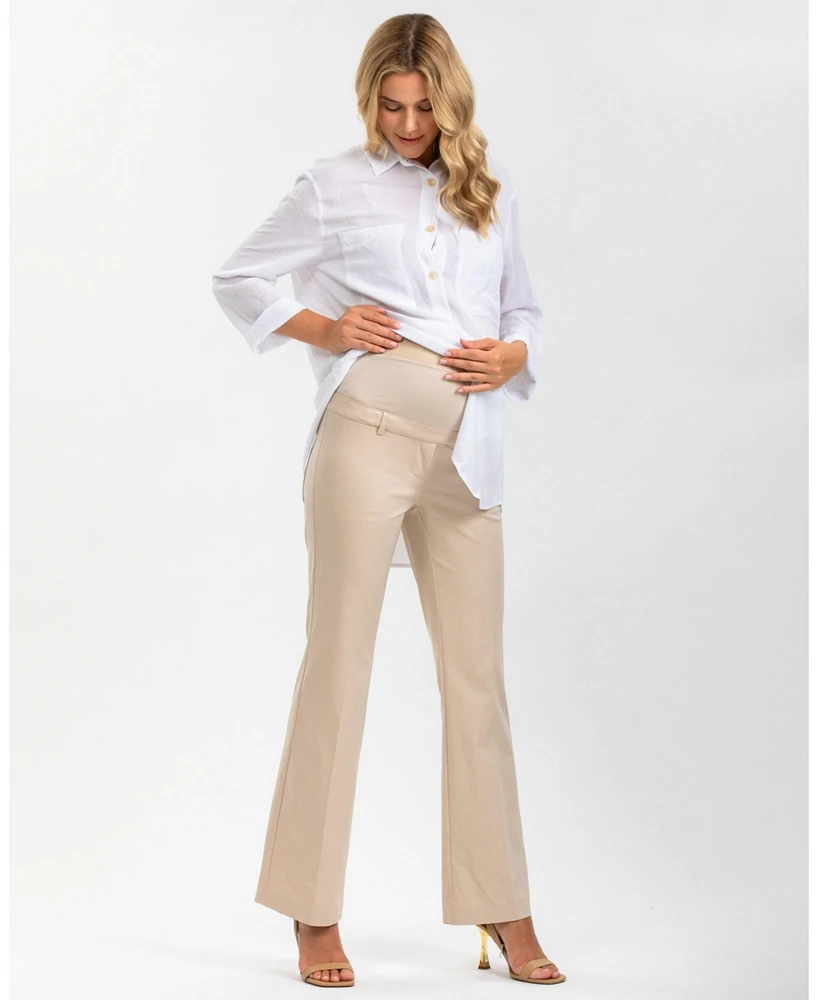 Pietro Brunelli Maternity Pull-On Flare Stretch Pants Length