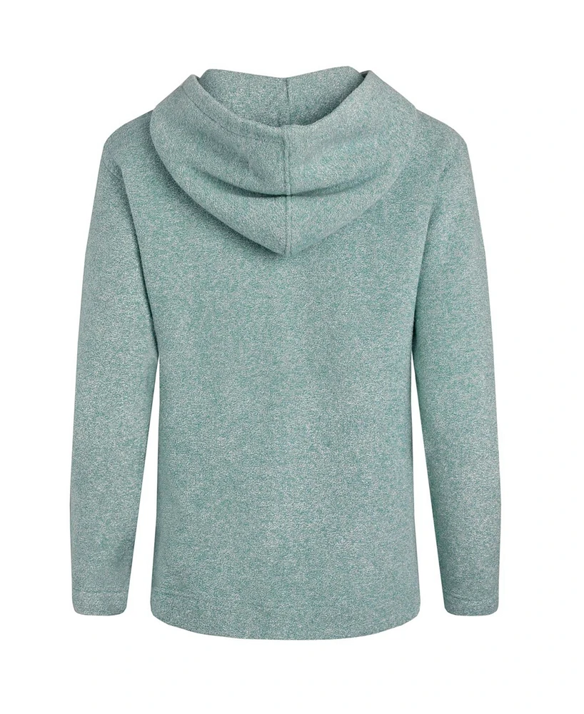 Weird Fish Women's Alisa 1/4 Zip Snow Marl Fleece Hoodie
