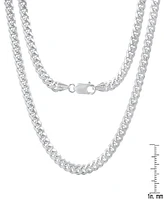Steeltime Unisex Sterling Silver Cuban Link Chain Necklace