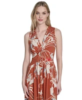 Calvin Klein Petite Sleeveless V-Neck A-Line Dress