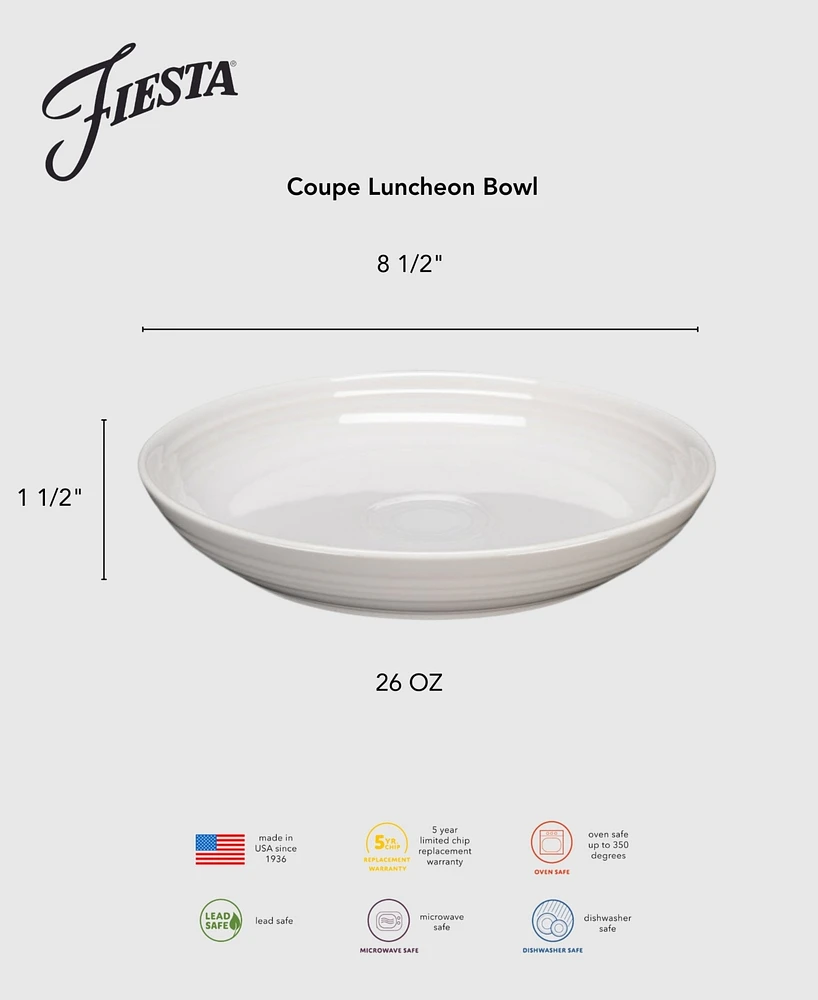 Fiesta Coastal Blues Coupe 8.5" Luncheon Bowls, Set of 4