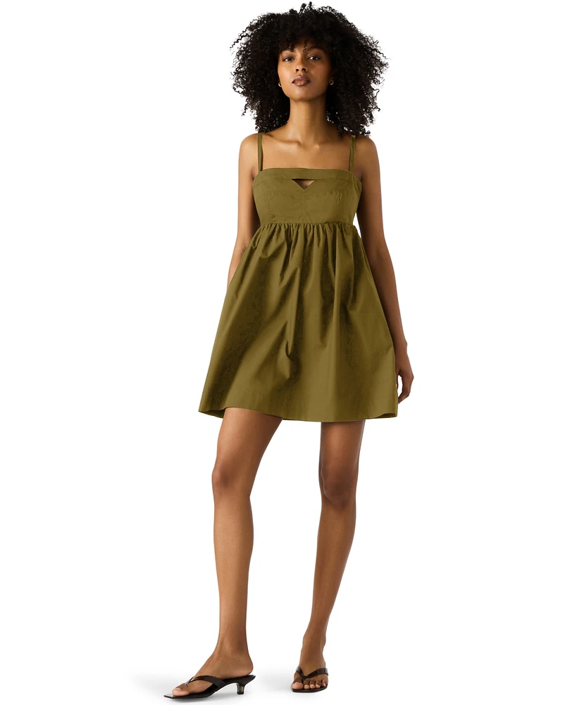 Steve Madden Women's Meadow Sleeveless Cotton Fit & Flare Mini Dress