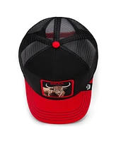 Goorin Bros. Men's Black/Red The G.o.a.t. Steer Adjustable Trucker Hat