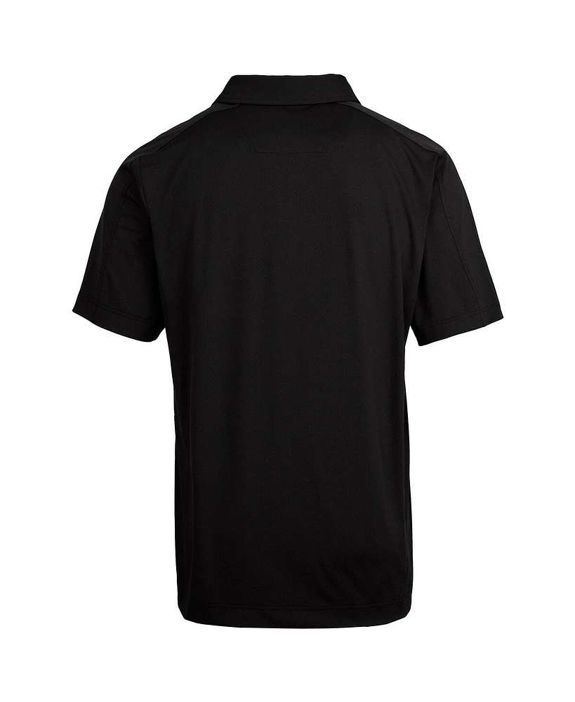 Cutter & Buck Men's Black Pittsburgh Steelers Prospect Textured Stretch Polo Shirt