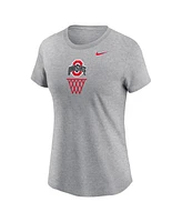 Nike Women's Heather Gray Ohio State Buckeyes Offensive Rebound T-Shirt