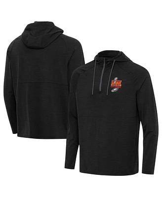 Antigua Men's Heather Philadelphia Eagles Super Bowl Lix Champions Spikes Quarter-Zip Hoodie