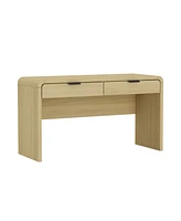 Manhattan Comfort 54" Medium Density Fiberboard Grace Modern 2 Drawer Home Office Desk