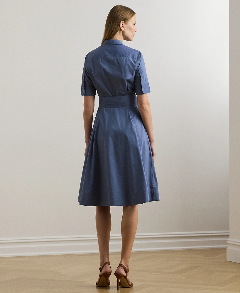 Lauren Ralph Petite Elbow-Sleeve Shirtdress