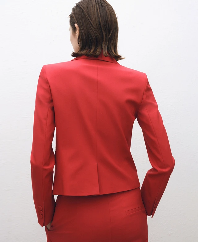 Mango Women's Wool-Blend Suit Jacket at Foxvalley Mall in Aurora, IL