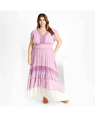 City Chic Plus Destiny Ombre Maxi Dress