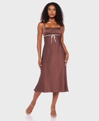 Alex & Sophia Juniors' Polka Dot Sleeveless Scoop Neck Midi Dress