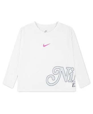 Nike Little Girls Varsity Prep Long Sleeve Top