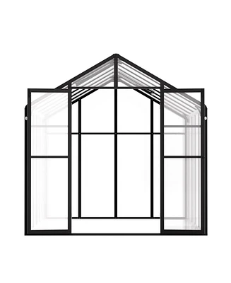 Slickblue Polycarbonate Greenhouse Outdoor Walk-in Greenhouse for Garden