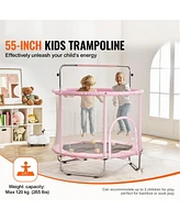 Slickblue Trampoline for Kids Mini Toddler Trampoline with Net Indoor Outdoor