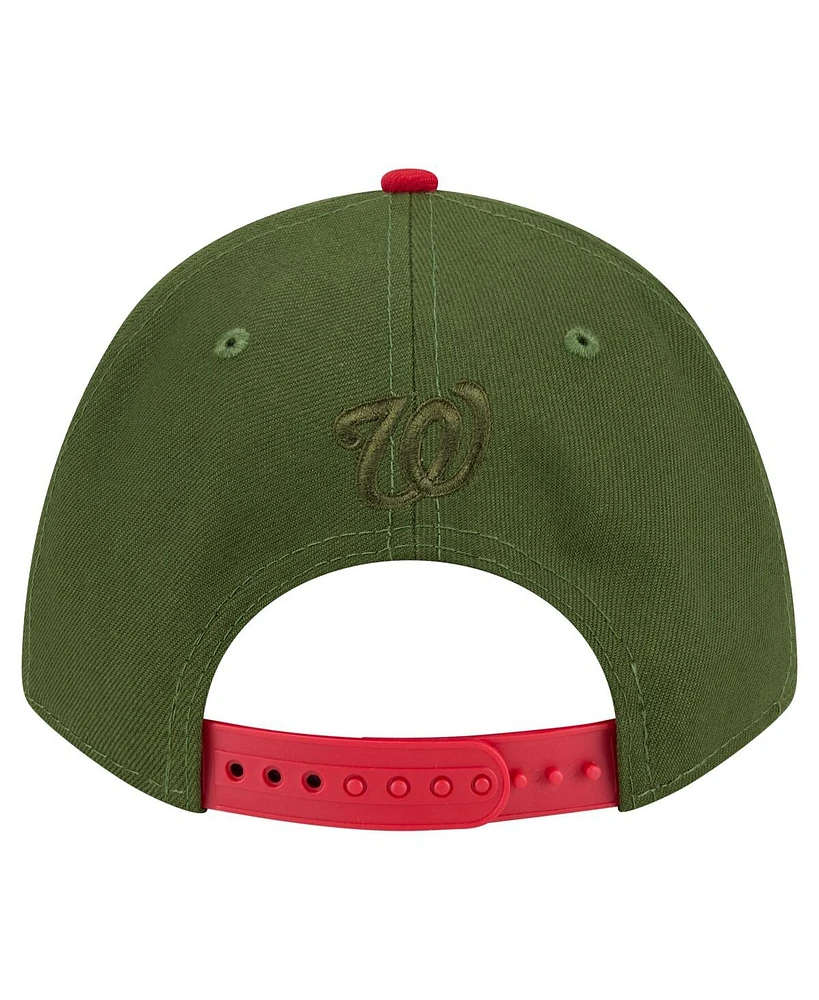 New Era Men's Dark Green Washington Nationals City Feature 9FORTY A-Frame Adjustable Hat