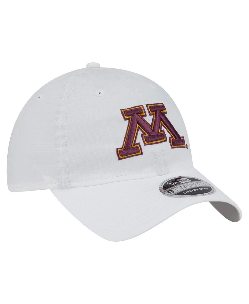 New Era Men's White Minnesota Golden Gophers Active Ripstop 9TWENTY Adjustable Hat