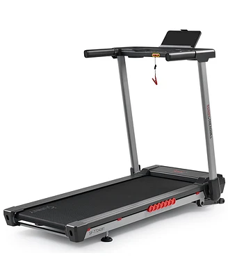 Sunny Health & Fitness Pace 500 Smart Wi-Fi Treadmill with 12-Level Auto Incline, Foldable Design