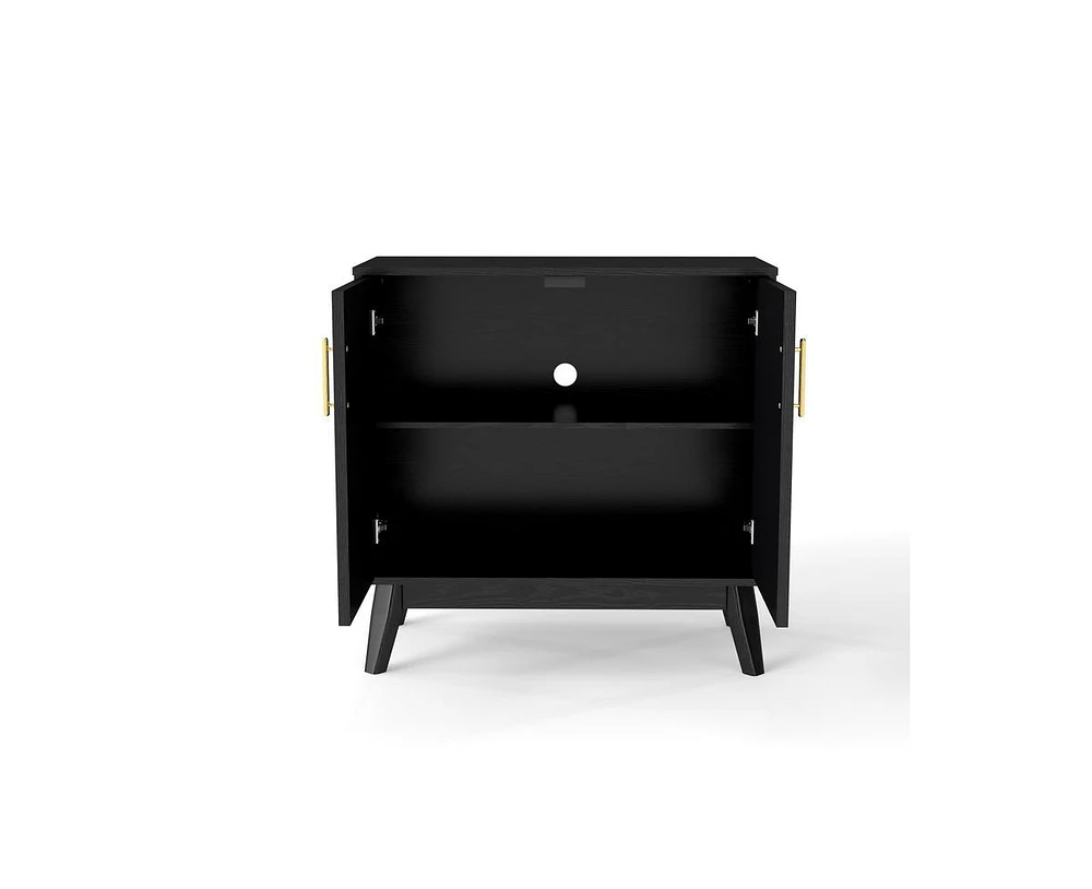 Casainc Mid Century Modern Kitchen Cabinet with Adjustable Shelves & Solid Wood Legs