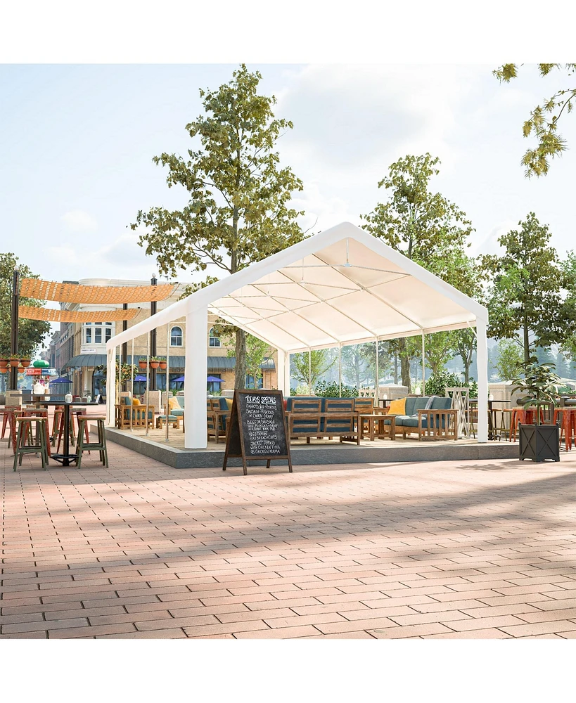 Mondawe 16x32ft Commercial Party Tent - Waterproof Outdoor Canopy with Removable Walls