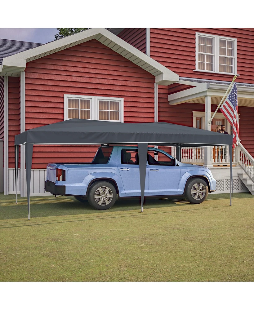 Mondawe 10'x20' Commercial Pop-Up Canopy Tent with 6 Sidewalls