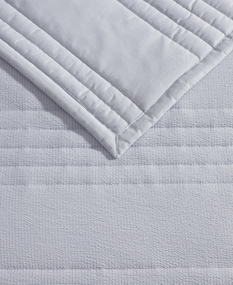 Vera Wang Seersucker Stripe 3-Pc. Quilt Set