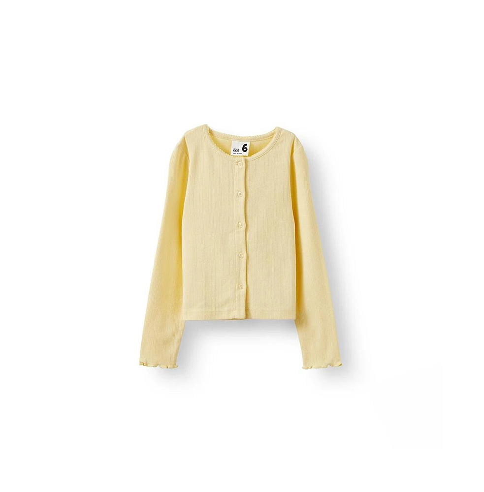 Cotton On Little Girls Emma Button Through Long Sleeve