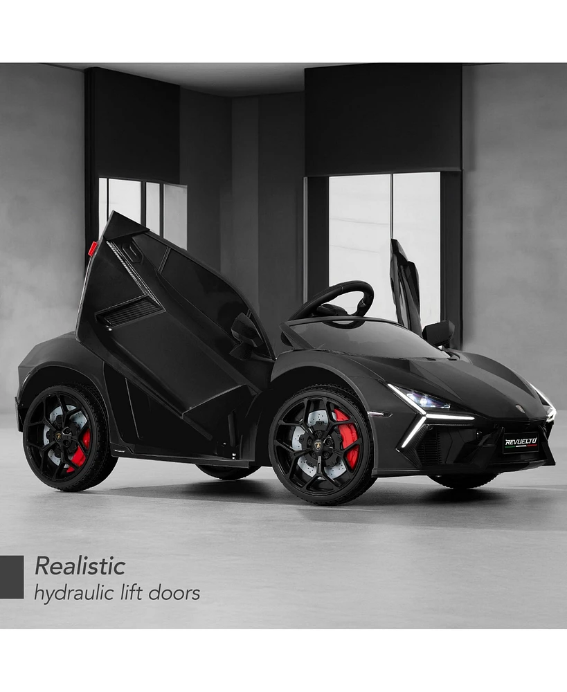 Best Choice Products Kids 12V Ride-On Car Officially Licensed Lamborghini Revuelto w/ Remote, Led Lights