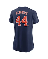 Nike Women's Yordan Alvarez Navy Houston Astros Fuse Name Number T-Shirt