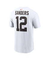 Nike Men's Shedeur Sanders White Cleveland Browns 2025 Nfl Draft Name Number T-Shirt