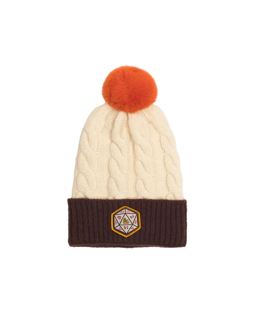 Dungeons & Dragons D20 Dice Adult 2-Pack Cable Knit Beanie & Scarf Set