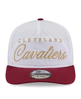 New Era Men's White/Wine Cleveland Cavaliers 2025 Nba Draft On-Stage Nylon 19TWENTY Adjustable Hat