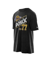 New Era Men's Luka Doncic Black Los Angeles Lakers Layup Player Oversized T-Shirt