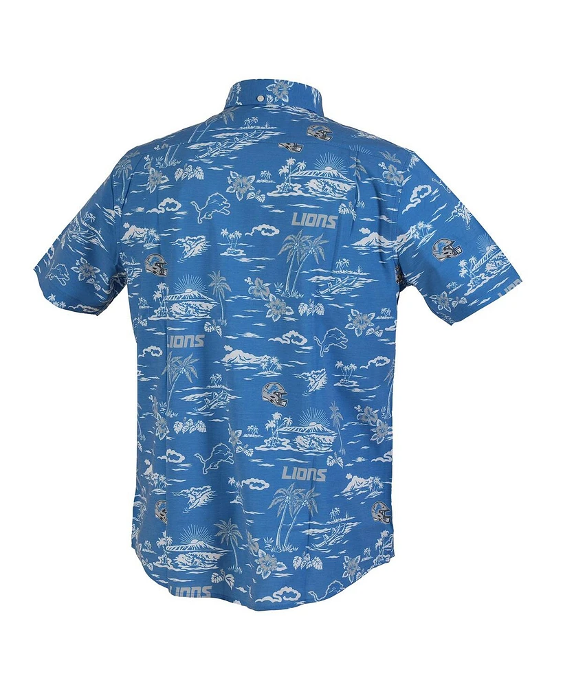 Reyn Spooner Men's Blue Detroit Lions Kekai Performance Button-Down Shirt