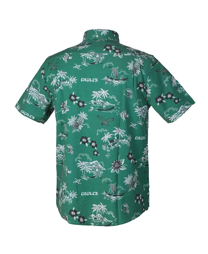 Reyn Spooner Men's Green Philadelphia Eagles Throwback Kekai Performance Button-Down Shirt